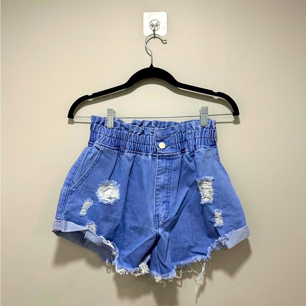 Denim Paperbag Shorts